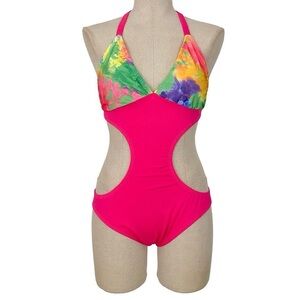 Vintage cut out one piece swimsuit